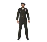 Smiffys Wartime Officer, Green (Size M)