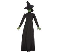 Smiffy's Disfraz de bruja malvada – negro, con vestido y sombrero – Talla L