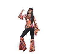 Smiffy's Disfraz Willow the Hippie multicolor - top, pantalón, pañuelo y medallón - XS