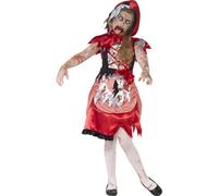 Smiffys Zombie Miss Hood Costume, Red (Size S)