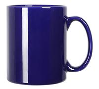 Smilatte Taza de café de cerámica extra grande de 20 onzas, taza de té clásica de porcelana M017 con asa para oficina y hogar, color azul
