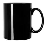 Smilatte Taza de café de cerámica extra grande de 20 onzas, taza de té clásica de porcelana M017 con asa para oficina y hogar, color negro