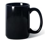 Smilatte Taza de café de porcelana de 16 onzas, taza clásica de cerámica en blanco con asa grande para té, café con leche, capuchino, negro