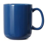 Smilatte Taza de café grande de 20 oz, M016 Taza de té grande de cerámica lisa Boss con asa para hombres papá, azul