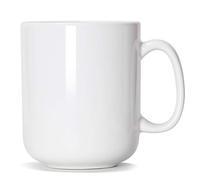 Smilatte Taza de café grande de 20 oz, M016 Taza de té grande de cerámica lisa Boss con asa para hombres papá, blanco