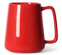 Smilatte Taza de café grande de 24 onzas, bonita taza de té de cerámica con asa grande para papá, hombres y mujeres, estilo único para cualquier cocina, color rojo