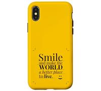 Smile and Make The World a Better Place to Live. Carcasa para iPhone X/XS