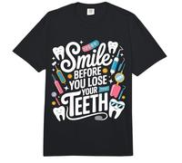 Smile Before You Lose Your Teeth Chistes de Dentistas |- Comfort Colors Adult Heavyweight T-Shirt