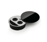 Smile Doble Toma USB Elemento Encastrable De Toma De Pared Vidrio Negro