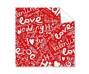Smile Emotion Feeling Amour Beauty Heart Kiss I Love You Passion - Limpiador de Pantalla para Gafas de Limpieza, Diseño con Texto en Inglés Valentine's Day Love Marriage Celebration, 5 Unidades