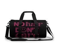 Smile Face of No Hair Don't Care - Bolsa de gimnasio portátil para mujeres y hombres, bolsa de viaje para deportes, impresión de gimnasio, divertida bolsa de yoga
