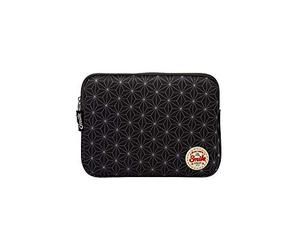 Smile - Funda Estampada para portátil 10.1 Pulgadas y Tablet hasta 11 Pulgadas Sleeve Smile Kimono Estampado japonés Neo Nipon Asanoha Neopreno Negro