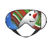 Smile Gaze - Antifaz para dormir con diseño de muñeco de nieve, cómodo para dormir, antifaz con bloqueo de luz y correa ajustable