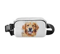 Smile Golden Retriever - Riñonera cruzada para mujeres y hombres, riñonera cruzada con correa ajustable para viajes, entrenamiento, senderismo, multicolor, Talla única