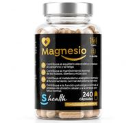 Smile Health Magnesio 1800mg Bisglicinato + Citrato - 240 Cápsulas (4 Meses) - Con Vitamina C, B6 y Ácido Pantoténico - Alta Absorción - Reduce Cansancio y Fatiga - Vegano y Sin Gluten