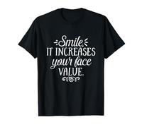 Smile It Increases Your Face Value - Cita inspiradora Camiseta gráfica económica