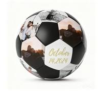 Smile lab Balón de Fútbol Personalizado con Foto y Nombre - Regalo para Aficionados, Entrenadores, Papá o Novio. Balón de Colección para Cumpleaños