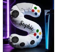 Smile lab Cojín Personalizado con Nombre, Cojín 3D con Letra Inicial A-Z, Almohada Decorativa en Forma de Letra para Casa, Sofá, Dormitorio, Cama, Regalo Personalizado para Cumpleaños y Festividades