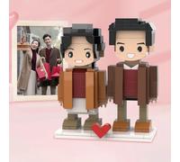 Smile lab Figuras Personalizadas Hechas de Ladrillos de construcción Rompecabezas de Bloques de Fotos Personalizados Regalos de cumpleaños de San Valentín de Navidad para Parejas, Hombres y Mujeres
