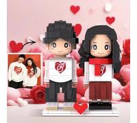 Smile lab Figuras Personalizadas Hechas de Ladrillos de construcción Rompecabezas de Bloques de Fotos Personalizados Regalos de cumpleaños de San Valentín de Navidad para Parejas, Hombres y Mujeres