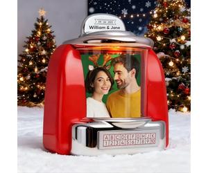 Smile lab Jukebox Retro Personalizado con Música y Foto, Fotos Personalizadas Regalo, Mini Jukebox con Iluminación LED, Regalos San Valentin para Mujer, Hombre, Parejas, Cumpleaños o Boda