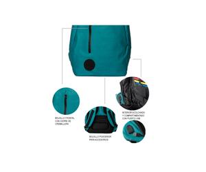 Smile - Mochila Antirrobo para Portátil hasta 16 pulgadas The Rock con Puerto USB color Azul