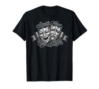 Smile Now Cry Later Chicano Art Tattoo Cholo Clown Chola Camiseta gráfica económica