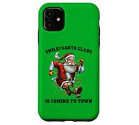 Smile Santa Claus llega a la Ciudad Funny Xmas Santa Flying Carcasa para iPhone 11