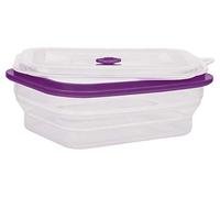 Smile SPS-4/7 Tupper de Silicona expandible, Libre de BPA, Transparente, Morado, 21x17x7