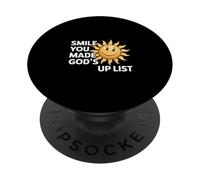 Smile You Made God's Wake Up List Positividad de fe |------ PopSockets PopGrip Adhesivo