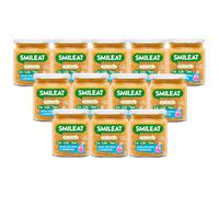 Smileat Ca-Chi-Tos de Arroz con Pavo y Verduras, Pack 12 x 220 g, 10+ Meses | Con trocitos de mayor tamaño y AOVE; sin azúcares añadidos*, sin sal añadida y sin gluten, leche ni huevo