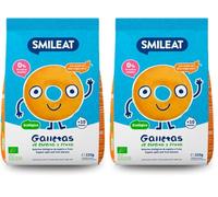 Smileat - Galletas de Espelta y Fruta para Peques 10+ meses - Sin Azúcar Añadido, Con Aceite de Oliva Virgen Extra- Perfectas Como Snack o Merienda - 220g (Paquete de 2)