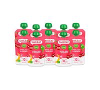 Smileat - Pack de 10 Pouch de Frutas Ecológicas - Sin Sal ni Azúcar Añadido, Sin Gluten - Snack Práctico para Peques - Sabor a Cereza, Açai y Amaranto