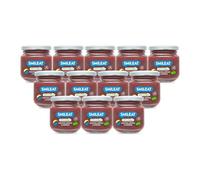 Smileat - Pack de 12 Tarritos de Frutas Ecológicas con Manzana, Plátano y Arándano +6 Meses - Sin Azúcares Añadidos, Sin Leche ni Huevo - 1560 g