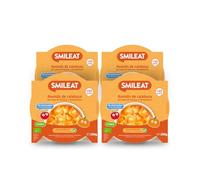 Smileat - Pack de 4 Platitos de Raviolis de Calabaza con Salsa de Tomate y Champiñones - Ecológico, Sin Conservantes - Ideal para Peques +15 meses - 190g x 4