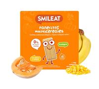 Smileat | Panecitos Multicereales Ecológicos | Para Bebés desde 6 Meses | Con Ingredientes Naturales, Plátano y Calabaza | Alternativa de Snack o Merienda Infantil | Saludable y Sin Gluten | 60 g