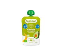 Smileat - Pouch de Frutas Ecológicas - Sin Sal ni Azúcar Añadido, Sin Gluten - Snack Práctico para Peques - Sabor a Aguacate y Arándanos (Paquete de 6)
