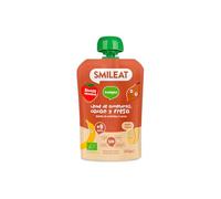 Smileat Pouch de Leche de Almendras, Cacao y Fresa, 100 g | Combinación de fruta, cacao y leche de almendras, recomendada desde los 9 meses