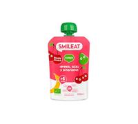 Smileat Pouch Ecológico de Cereza, Açaí y Amaranto, 100 g | Combinación de frutas y amaranto, de textura suave y lista para tomar, recomendada para peques a partir de 6 meses