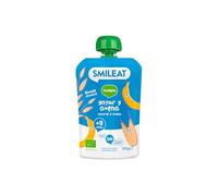 Smileat Pouch Ecológico de Yogur y Avena, 100 g | Receta con plátano y yogur griego, de textura cremosa y lista para tomar, recomendada para peques a partir de 9 meses