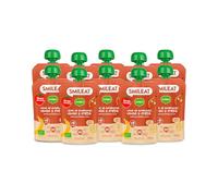Smileat Pouches de Leche de Almendras, Cacao y Fresa, Pack 10 x 100 g | Combinación de fruta, cacao y leche de almendras, recomendada desde los 9 meses