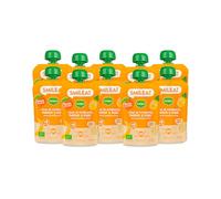 Smileat Pouches Ecológicos de Almendras, Mango y Piña, Pack 10 x 100 g | Receta 100 % vegetal, de textura suave y lista para tomar, recomendada para peques a partir de 9 meses