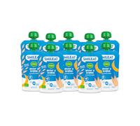 Smileat Pouches Ecológicos de Yogur y Avena, Pack 10 x 100 g | Receta con plátano y yogur griego, de textura cremosa y lista para tomar, recomendada para peques a partir de 9 meses