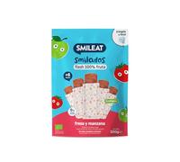 Smileat - Smilados de Frutas - Flash de Fresa y Manzana - Sin Azúcar Añadido, Sin Gluten - Para Peques 6 Meses - 5x50g (250gr)