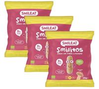 Smileat Smilitos de Fresa y Plátano ECO +8m 3x25 gr