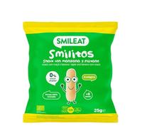 Smileat - Smilitos Snack - Sabor a Manzana y Plátano - Merienda divertida para peques desde 8 Meses - 1 Bolsa de 25g