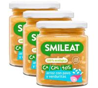 Smileat Tarrito CA-CHI-TOS Arroz con Pavo y Verduras +10m 3x220 gr