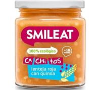 Smileat - Tarrito de Ca-Chi-Tos de Lenteja Roja con Quinoa - Sin Azúcar Añadido, Sin Sal, Sin Gluten, Sin Leche, Sin Huevos - Ideal para peques a Partir de 10 Meses - 230g