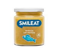 Smileat Tarrito de Verduras con Merluza, 220 g | Receta sin gluten, huevo, leche ni sal añadida, recomendada a partir de 6 meses