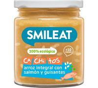 Smileat Tarrito Ecológico CA-CHI-TOS de Arroz Integral con Salmón y Guisantes 230g